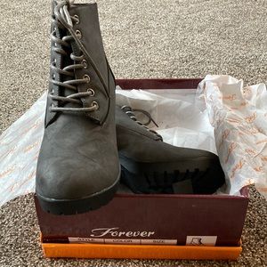 Forever gray suede ankle boots